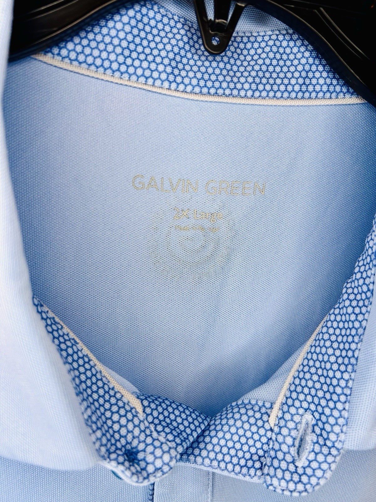 Galvin Green Golf Polo Shirt Light Blue Size XXL / Baby Blue / Stretchy