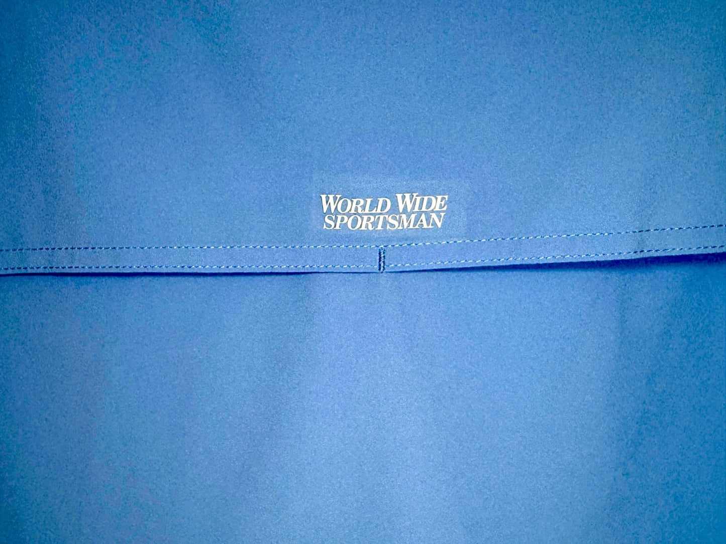 World Wide Sportsman Men's Large Blue Short Sleeve Vented Fishing Button Up