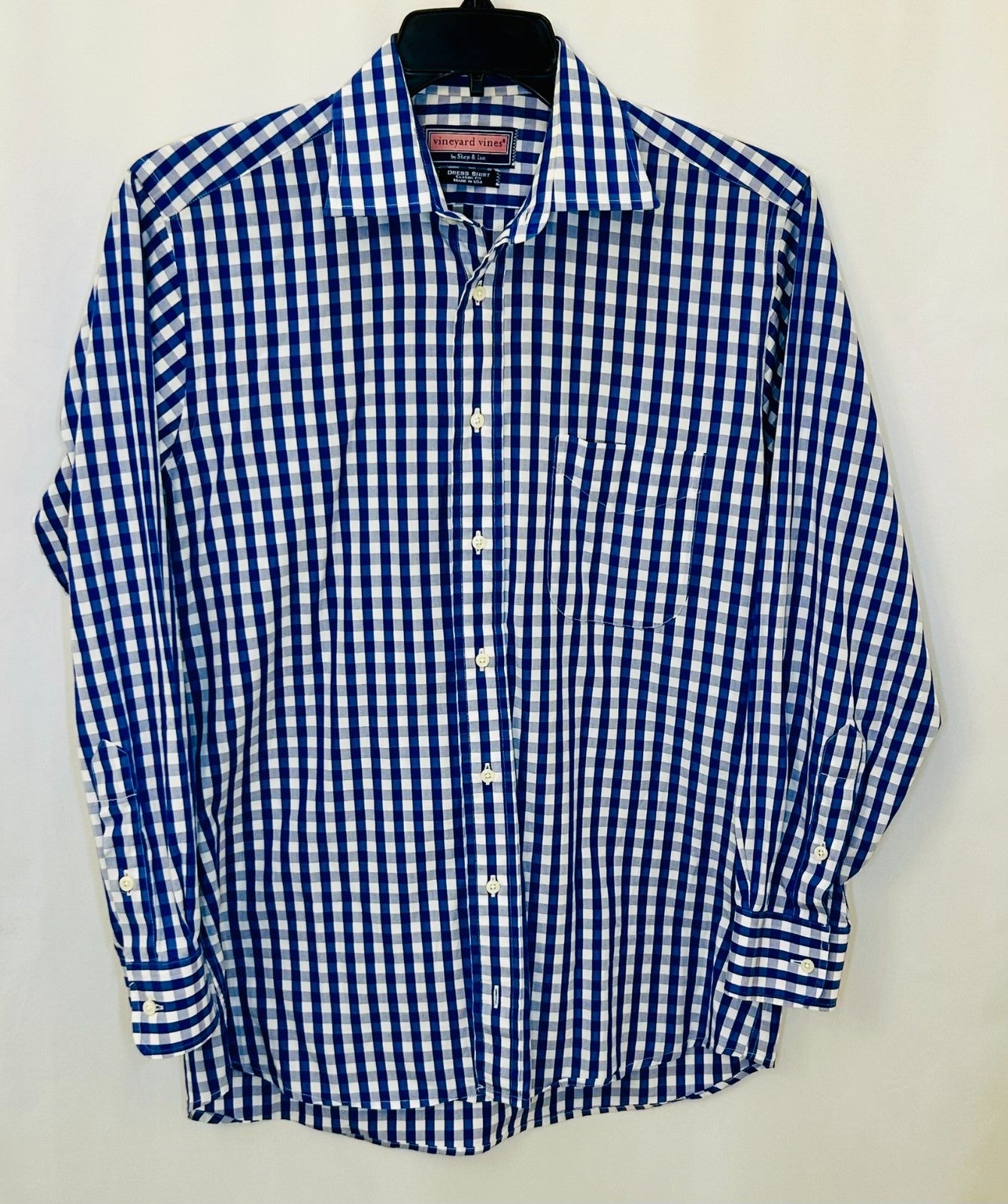 Vineyard Vines ® Dress Shirt / Classic Fit / Size 15 1/ 2 - 33 / Blue & White