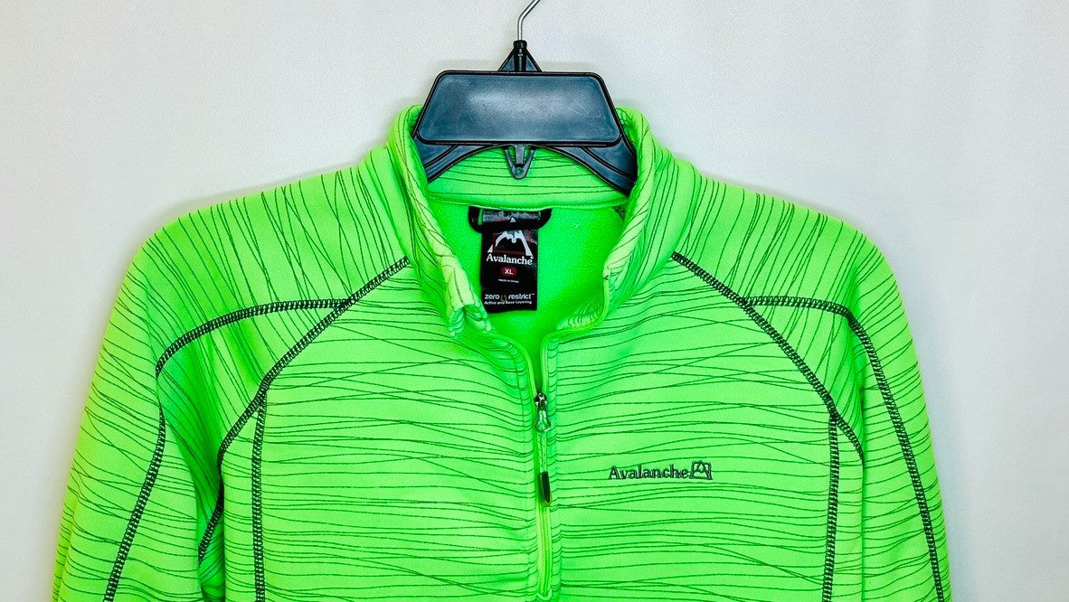 Avalanche Zero Restrict Womens Long Sleeve 1/4 Zip Pullover Fleece Lined Size XL