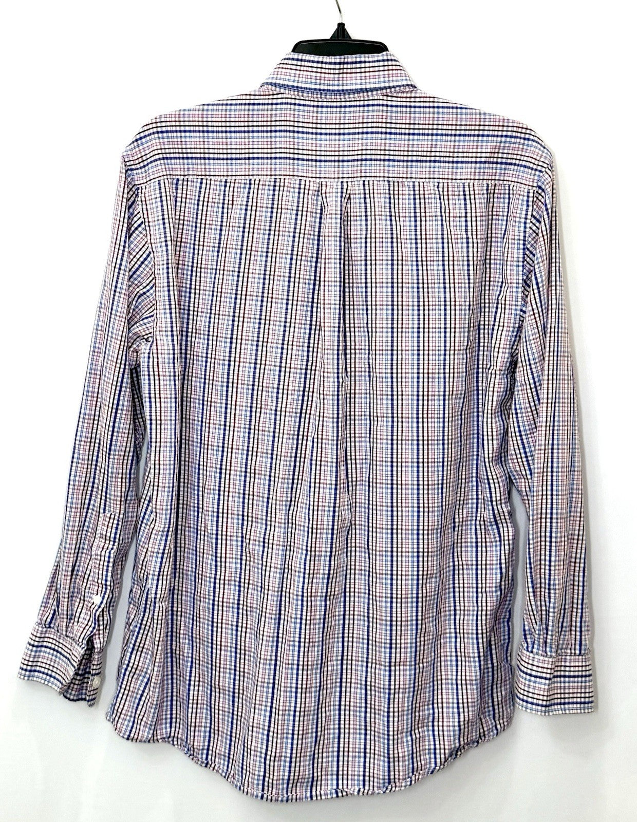 Southern Lure Shirt Men Large Long Sleeve Button Up Red White Blue Check w Logo