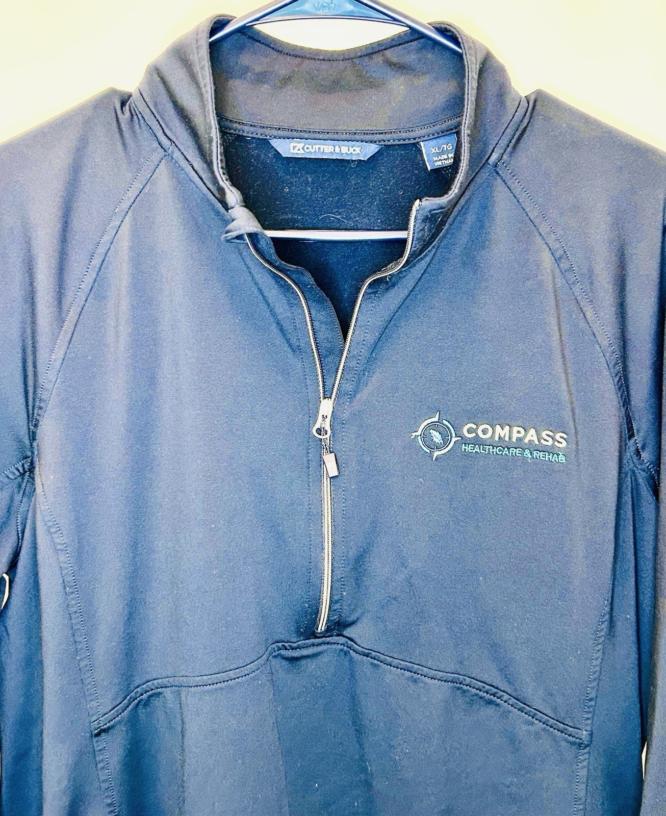 Cutter & Buck Traverse Stretch Eco 1/4 Zip Womens Pullover /$129 New / Navy / XL