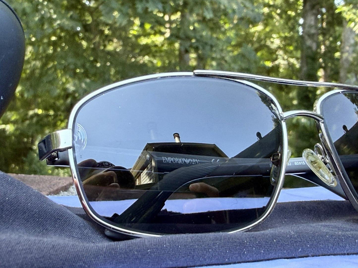 Emporio Armani EA9820/S Sunglasses Gunmetal 60 15 135 Men's w/ Hard Case