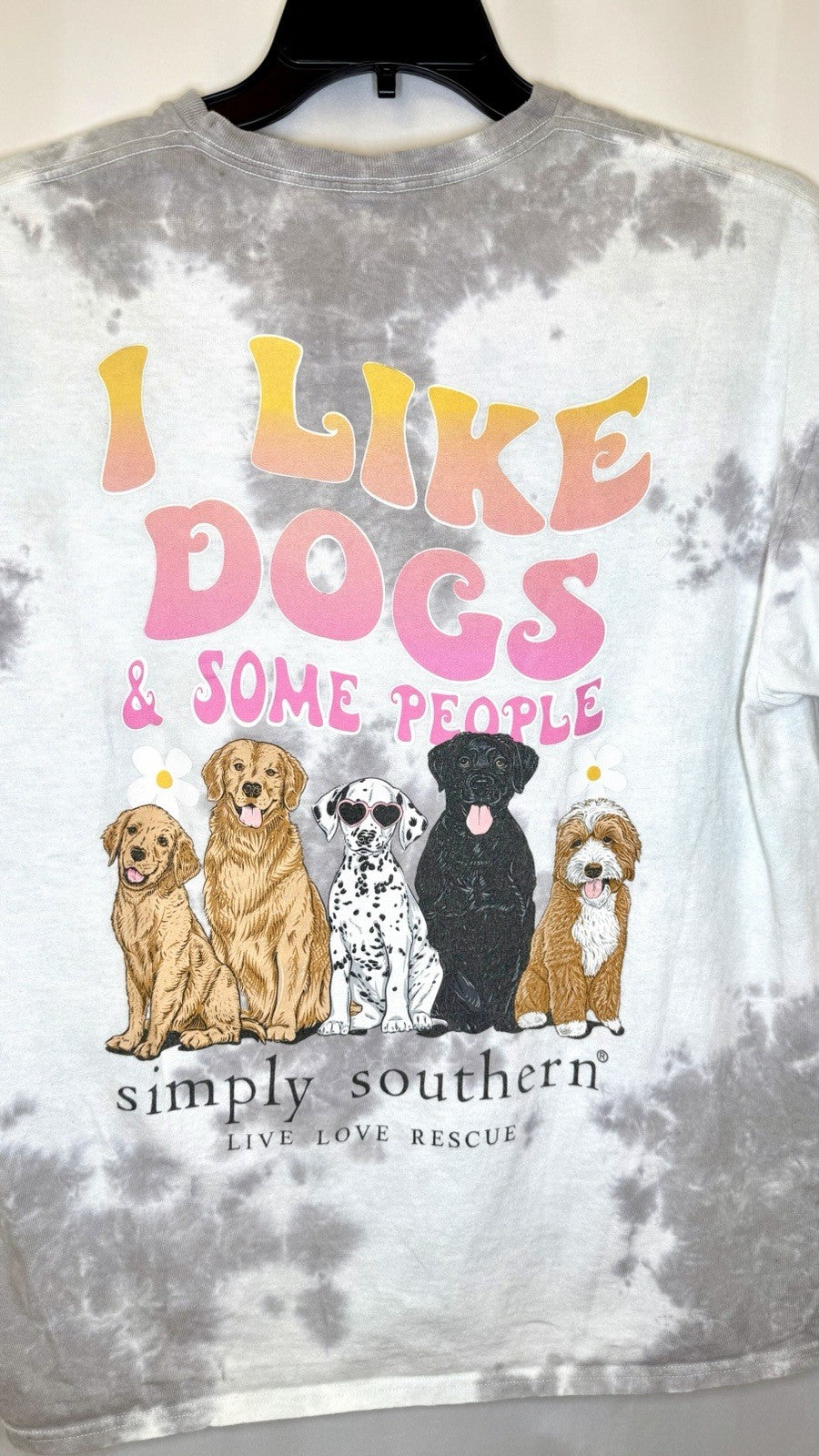 Simply Southern Women’s XL Short Sleeve Tee - Paws (I Like Dogs)