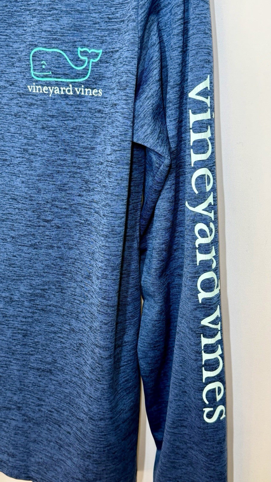 Vineyard Vines Performance Blue Athletic Long Sleeve Shirt - Men's XS