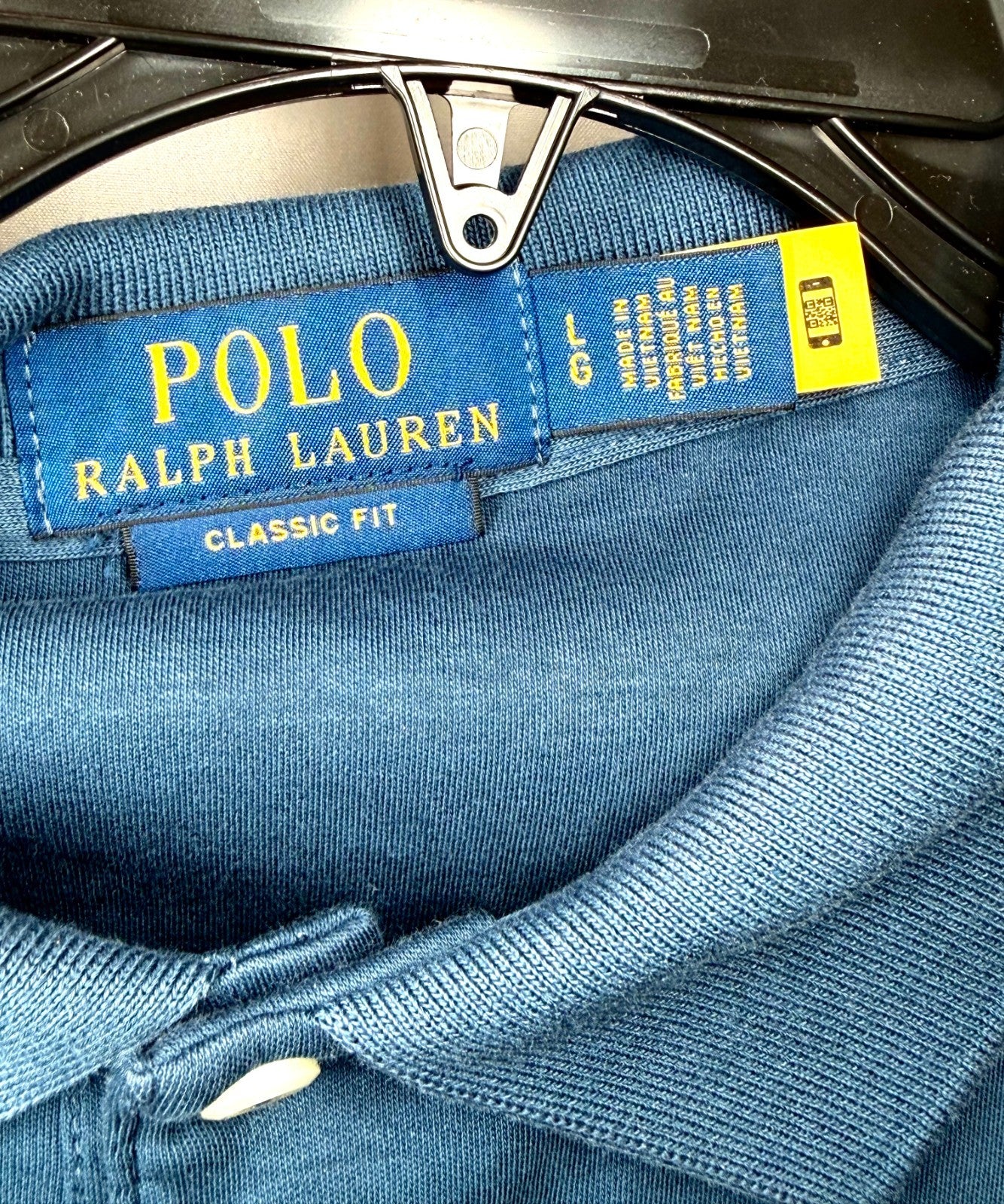 Polo Ralph Lauren Men's Size Large L Classic Fit Polo Shirt Short Sleeve Blue