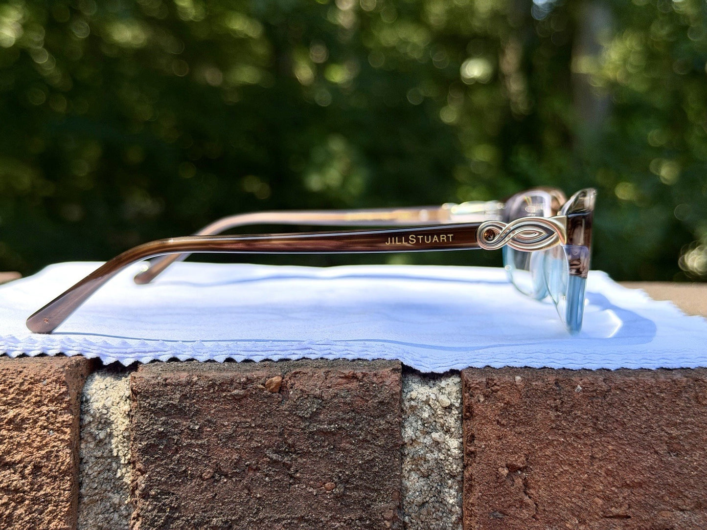 Jill Stuart JS 317 Eyeglasses Frame 53-16-130 Brown Fade Teal Blue Full Rim Rx