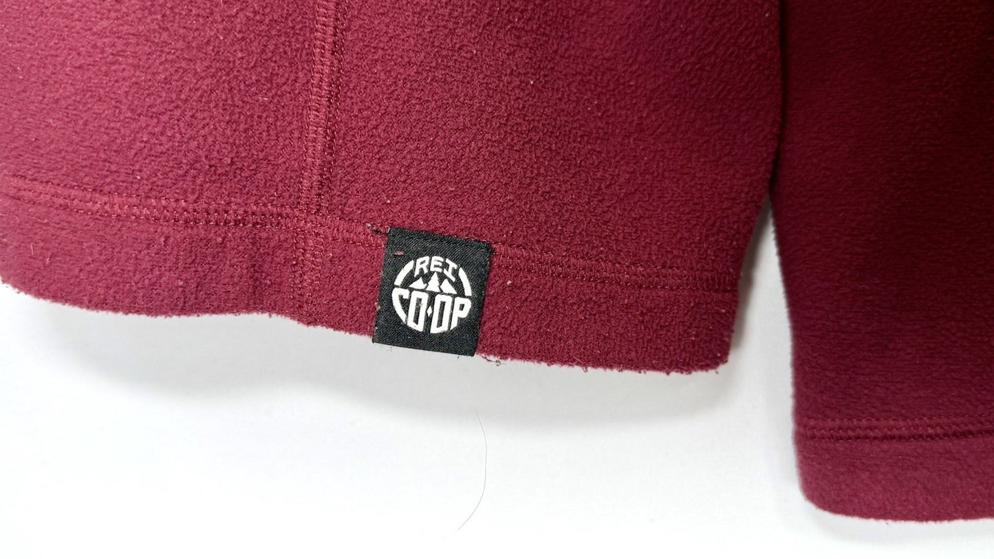 REI Co-Op Jacket Womens XXL Burgundy Micro Fleece 1/4 Zip Lightweight Pullover