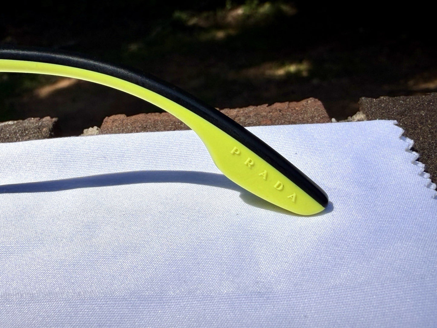 Prada Linea Rossa PS 50YS Sunglasses Matte Black Neon Yellow Aviator 62mm W/ COA