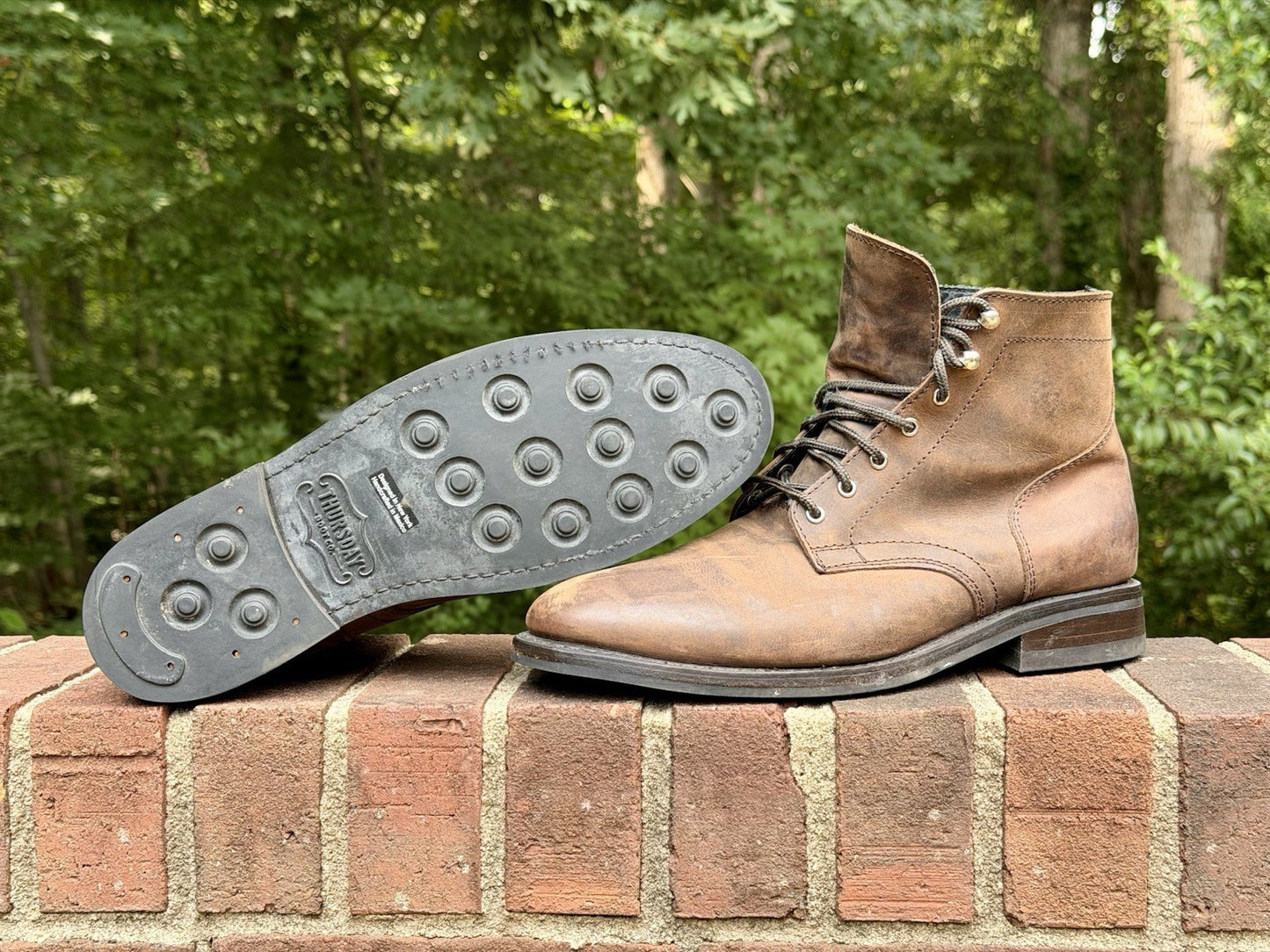 Thursday Boot Co President Tobacco Rugged Resilient Boots Mens Size 10.5 US