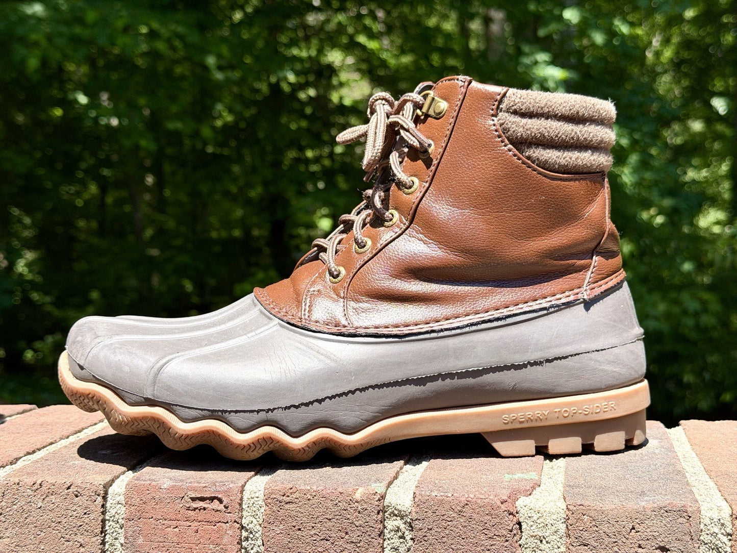 Sperry Avenue Men's Duck Boots Size 11 M Brown/Grey Waterproof Worn Twice!