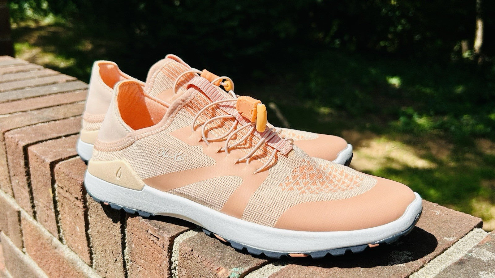 Olukai Women's Miki Trainer Athletic Casual Shoe Pink Sand/Cantaloupe Size 7M