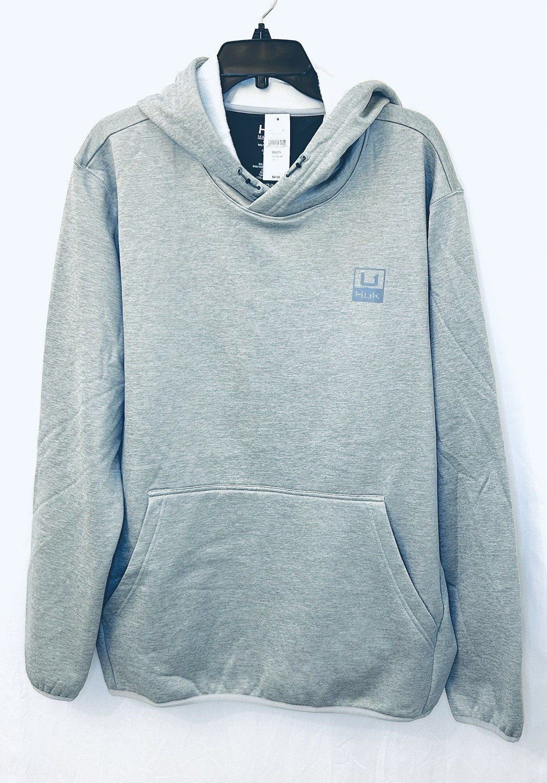 NWT Huk Huk'd Up Performance Fleece Hoodie Men's Sweatshirt Grey Men’s XL
