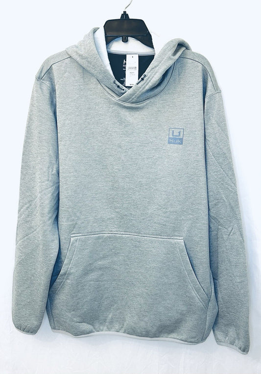 NWT Huk Huk'd Up Performance Fleece Hoodie Men's Sweatshirt Grey Men’s XL