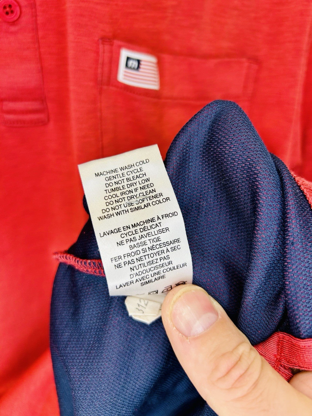 Travis Mathew Polo Shirt Red Golf Performance Pocket Mens Size Medium