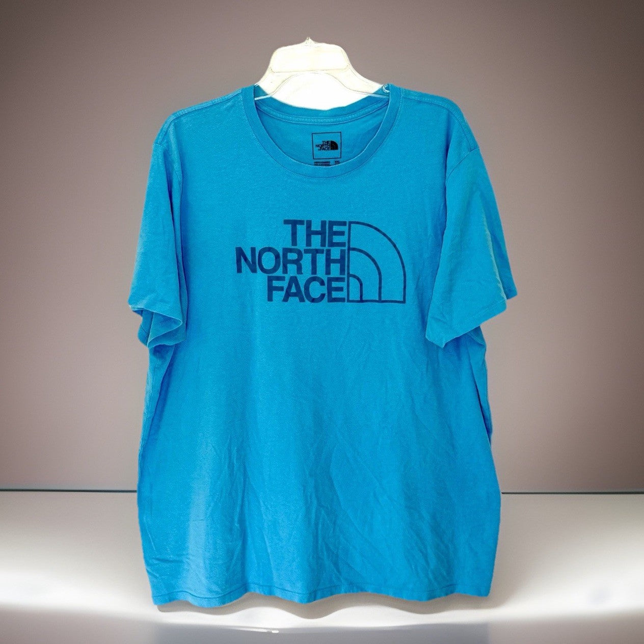 The North Face Shirt XXL Men Crew Neck Short Sleeve Casual Blue Dome