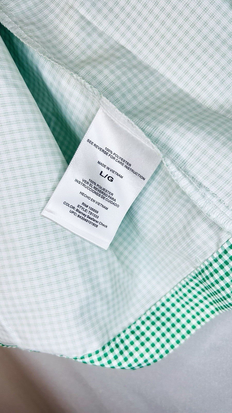 Habit Shirt Mens Medium 40+ Solar Factor Outdoor Fishing Button Gingham Plaid