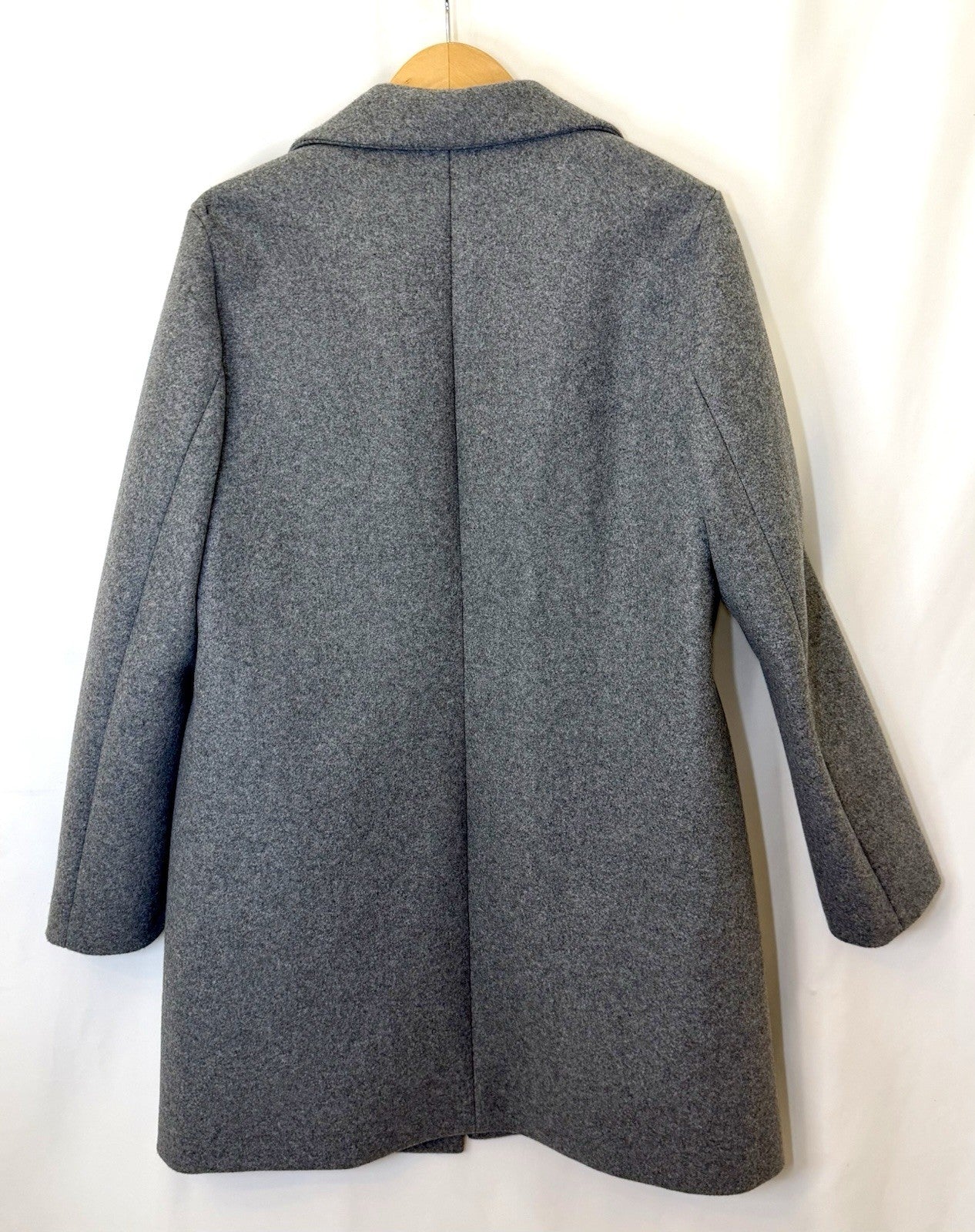 Calvin Klein Gray Double Breasted Mid-Length Pea Coat Women Long Sleeve Size M