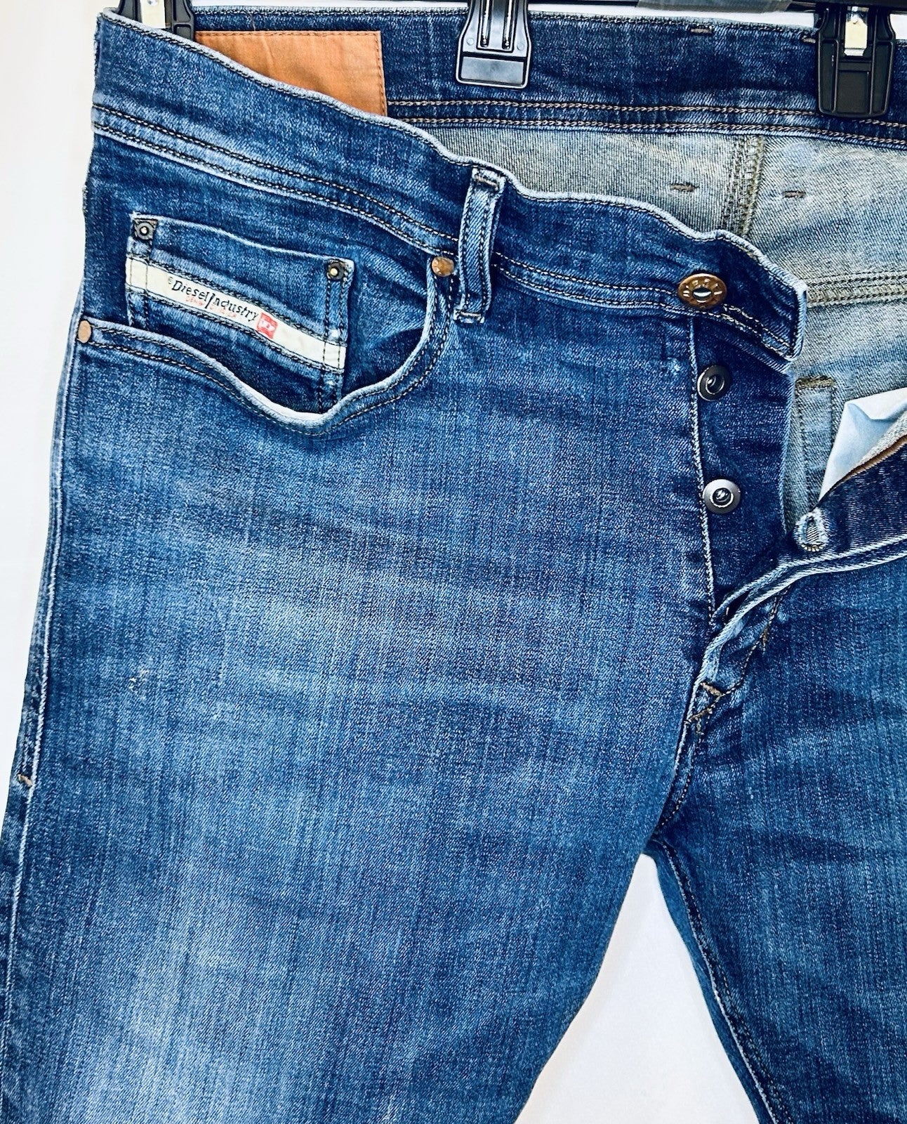 Diesel Jeans Tepphar Men’s 34x30 Slim Skinny Fit Dark Wash | Slim Carrot