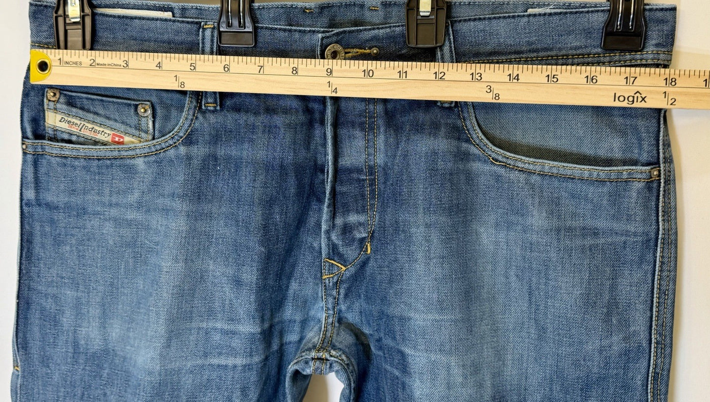 Diesel Jeans Tepphar Slim Carrot Dark Button Fly Skinny Jeans Men's 34x32