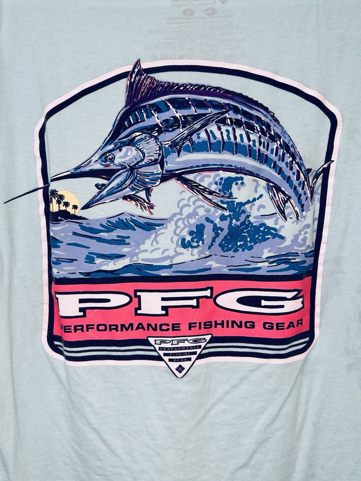 Columbia Men's Medium M Short Sleeve PFG Graphic Tee T Shirt