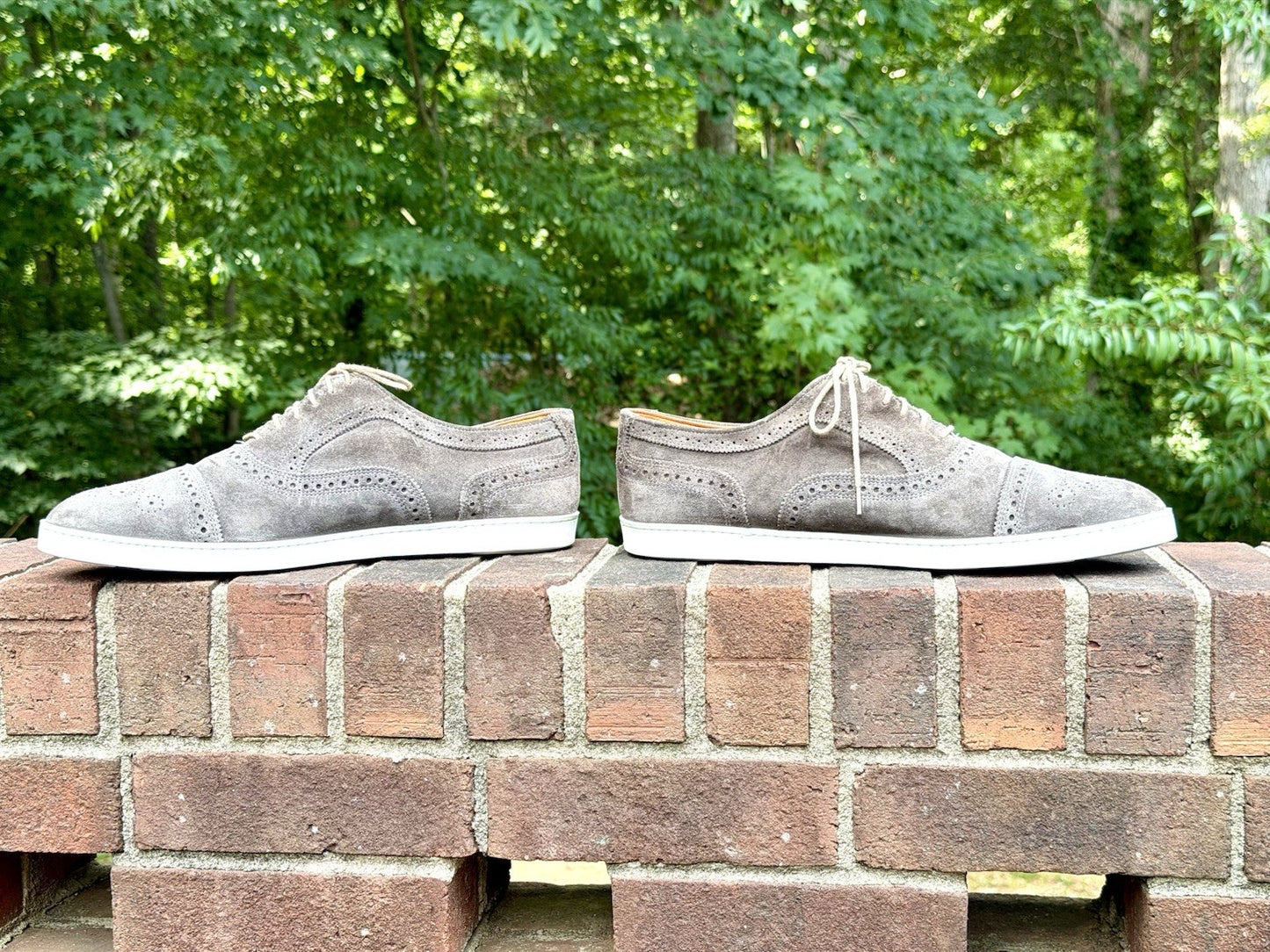 Allen Edmonds Strand Sneaker Grey Suede Men’s 12D Oxford Dress Shoes $300+ New