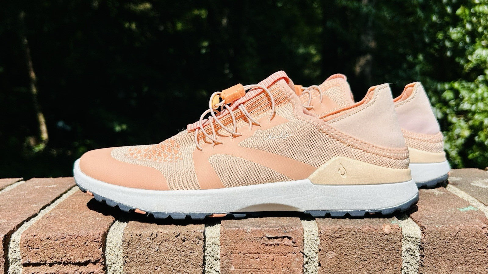 Olukai Women's Miki Trainer Athletic Casual Shoe Pink Sand/Cantaloupe Size 7M