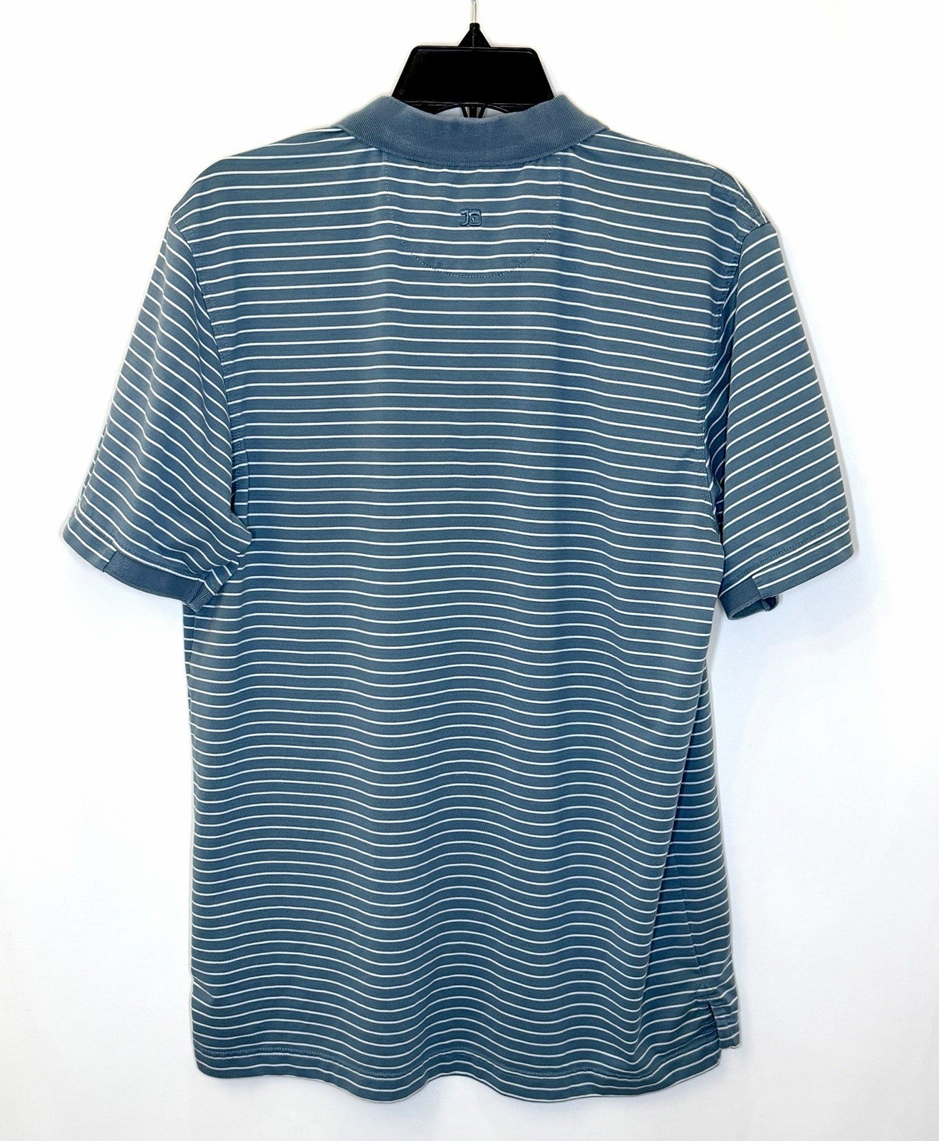 JOE'S JEANS Men's Medium Grey Heather Short Sleeve Stripped Polo Stretch