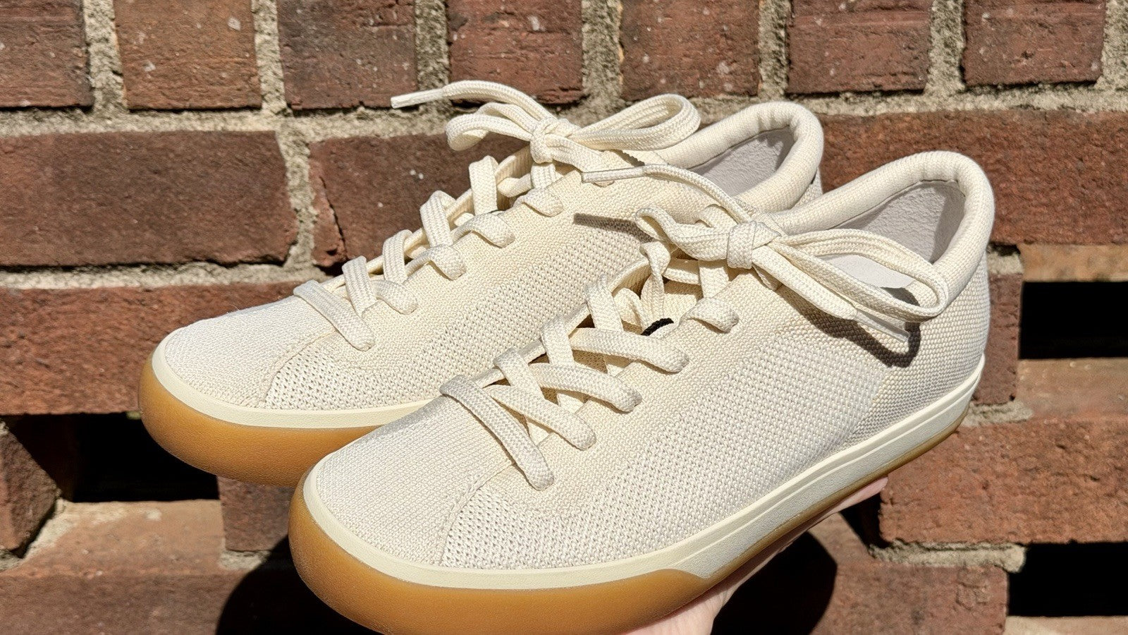 Rothy’s The Lace Up Blonde Sneakers Women's Size 8.5