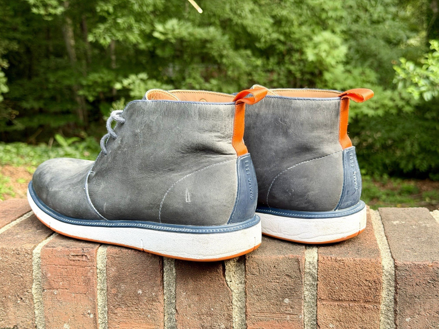 SWIMS Men’s Motion Chukka Waterproof Boots Navy Blue Orange Size 11.5 US / 44.5