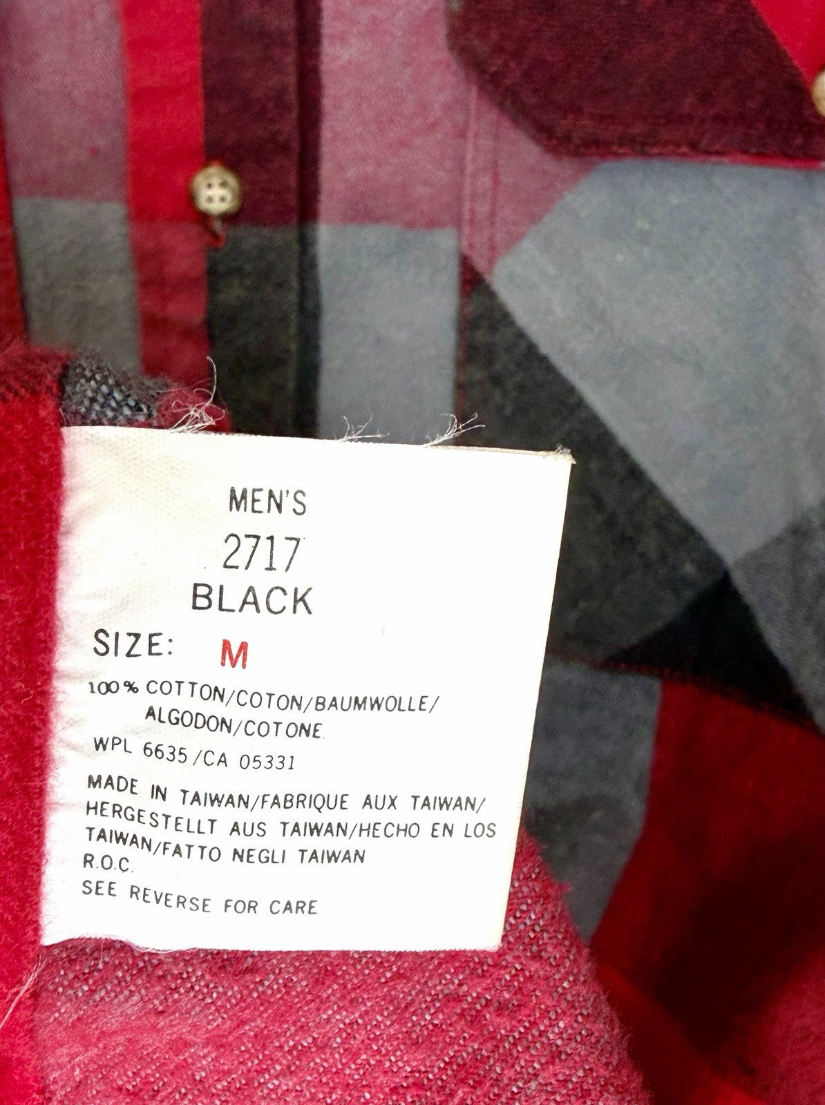 Vintage Woolrich Flannel Shirt Men’s Medium Red Black Gray Buffalo