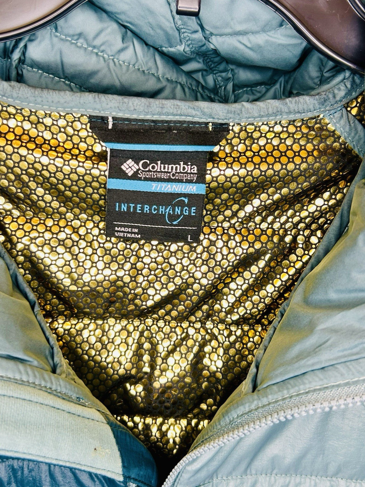 Columbia Titanium Series Men's Platinum Peak Hooded Insulated Puffer Jacket SZ L