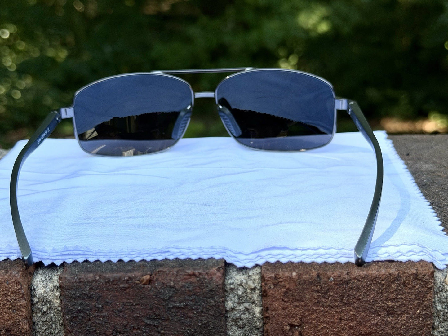 SUNGAIT 2458 Men's Rectangular Aviator Sunglasses Polarized Grey Lens Gunmetal