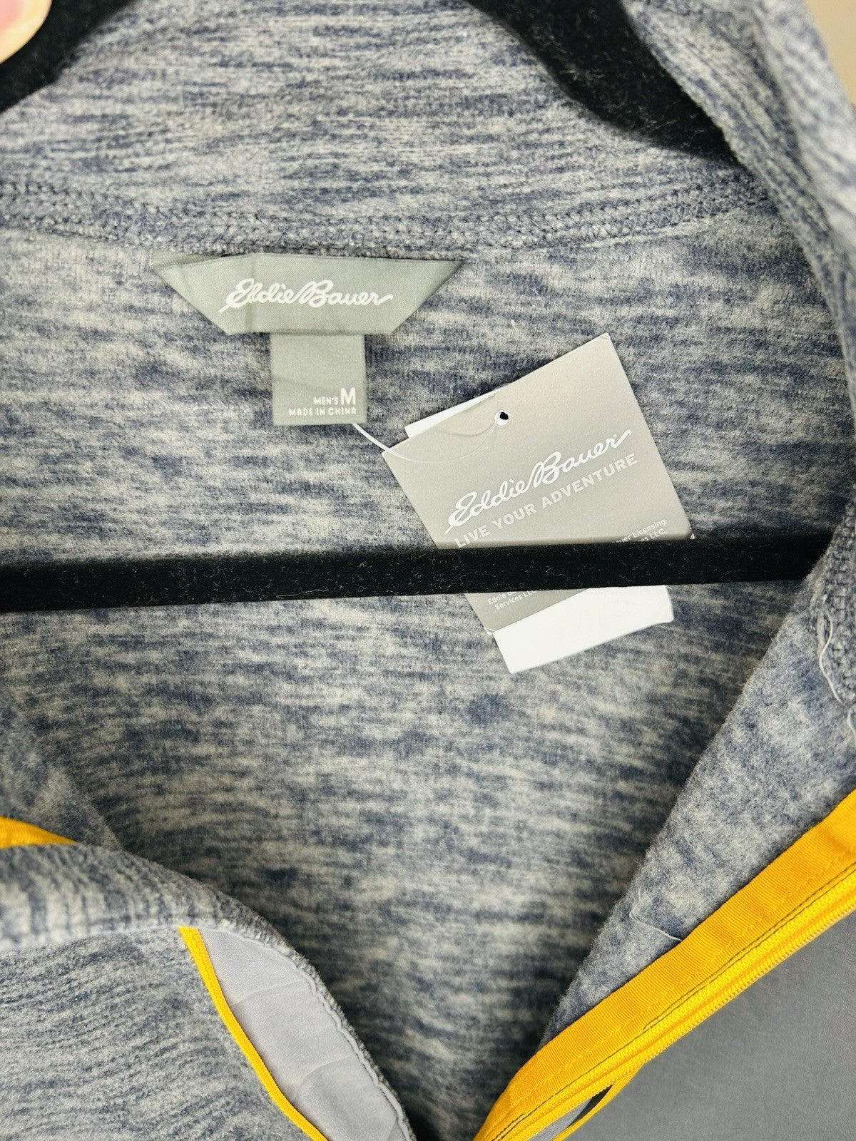 NWT Eddie Bauer First Accent Quarter Zip Jacket Men Cinder Gray M Fleece