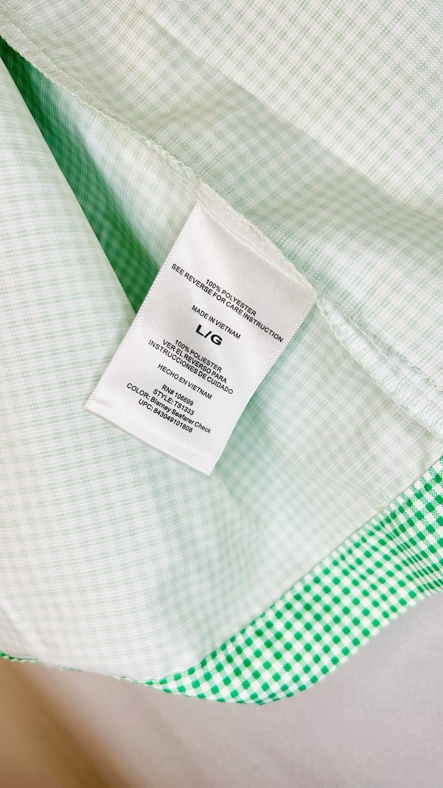 Habit Shirt Mens Medium 40+ Solar Factor Outdoor Fishing Button Gingham Plaid