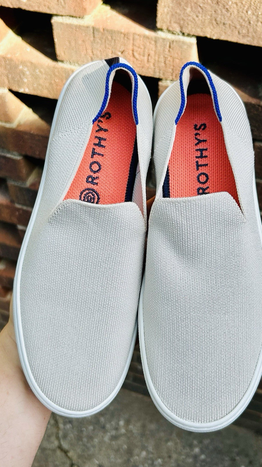 Rothys The Original Slip On Sneaker Sand Women’s Size 7.5 Comfort Shoes