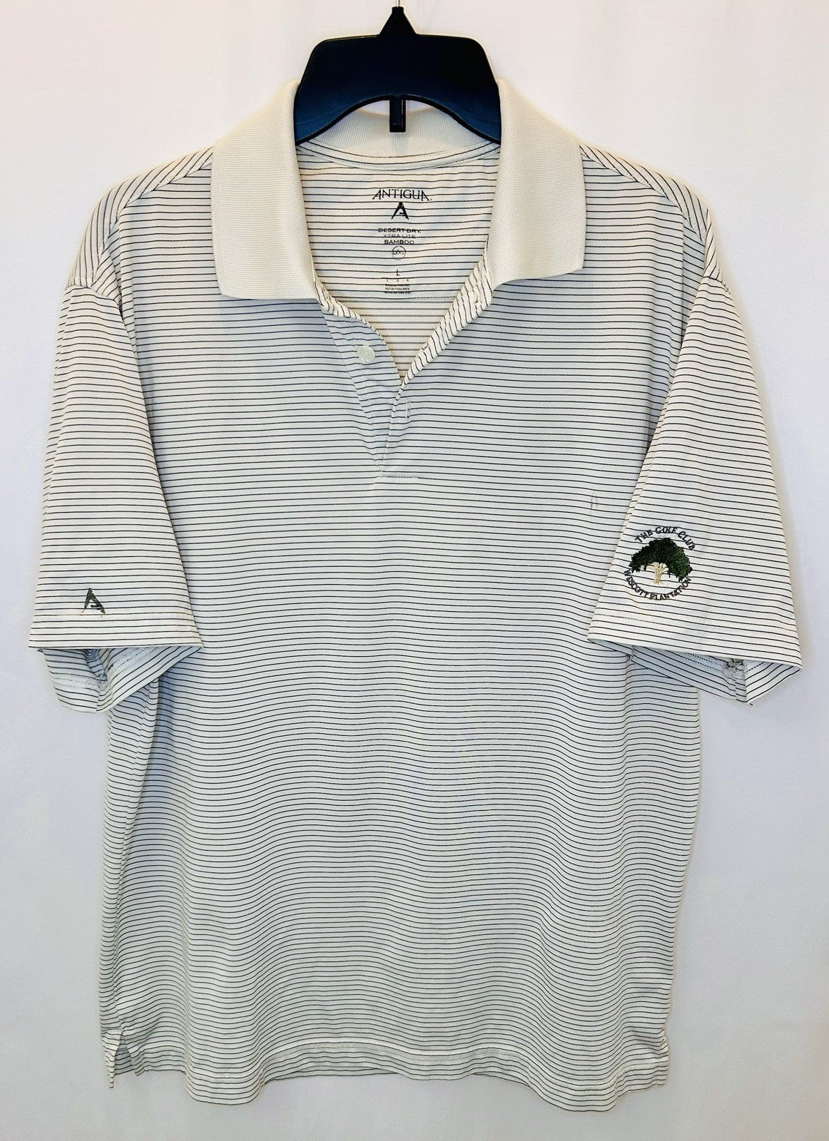 Antigua SZ L Large Mens Icon Desert Dry Xtra-Lite Golf Polo Shirt/The Golf Club