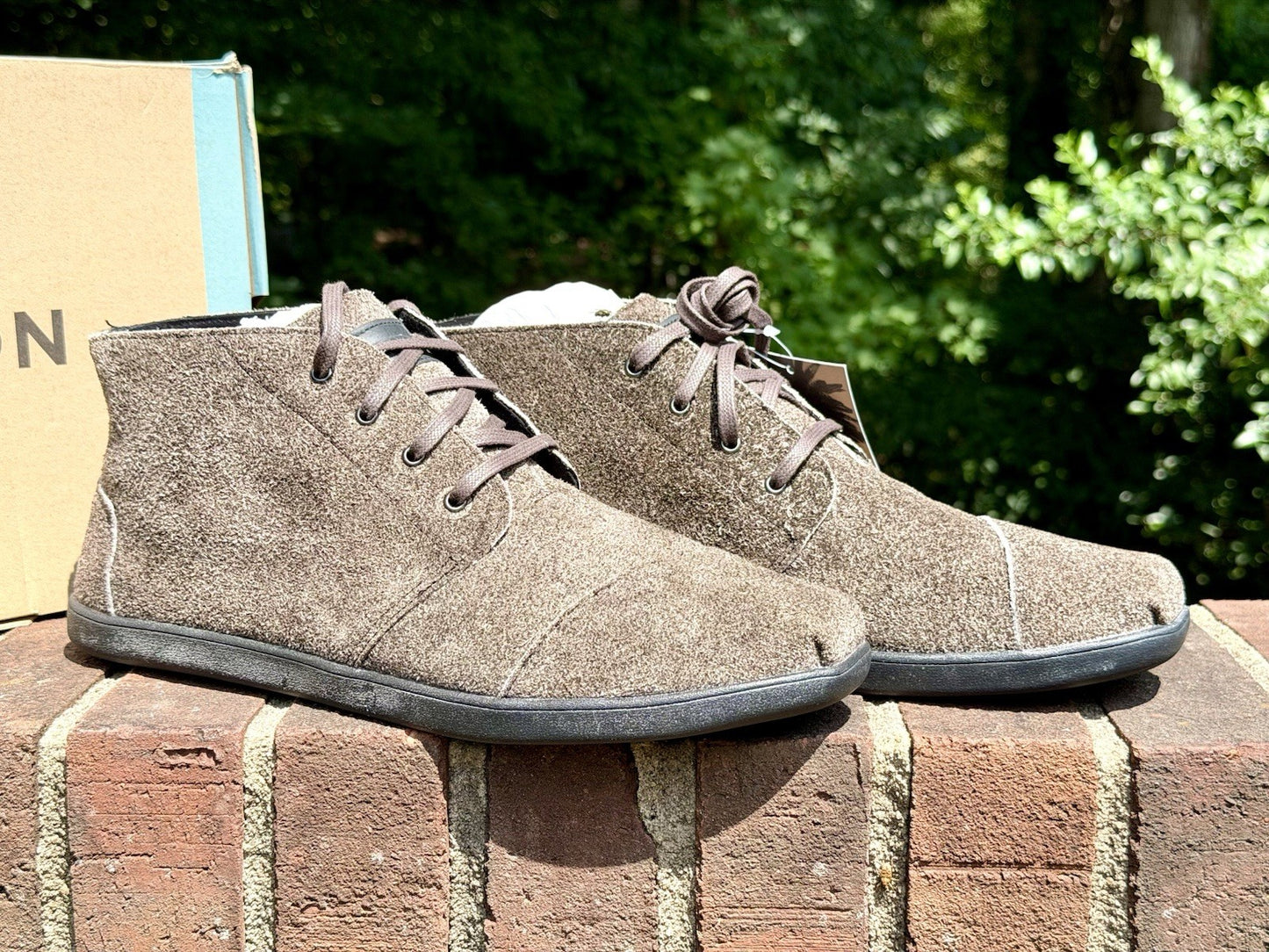 TOMS Mens Bota Shaggy Suede Cupsole Chukka Boots Venice Collection NIB Size 12