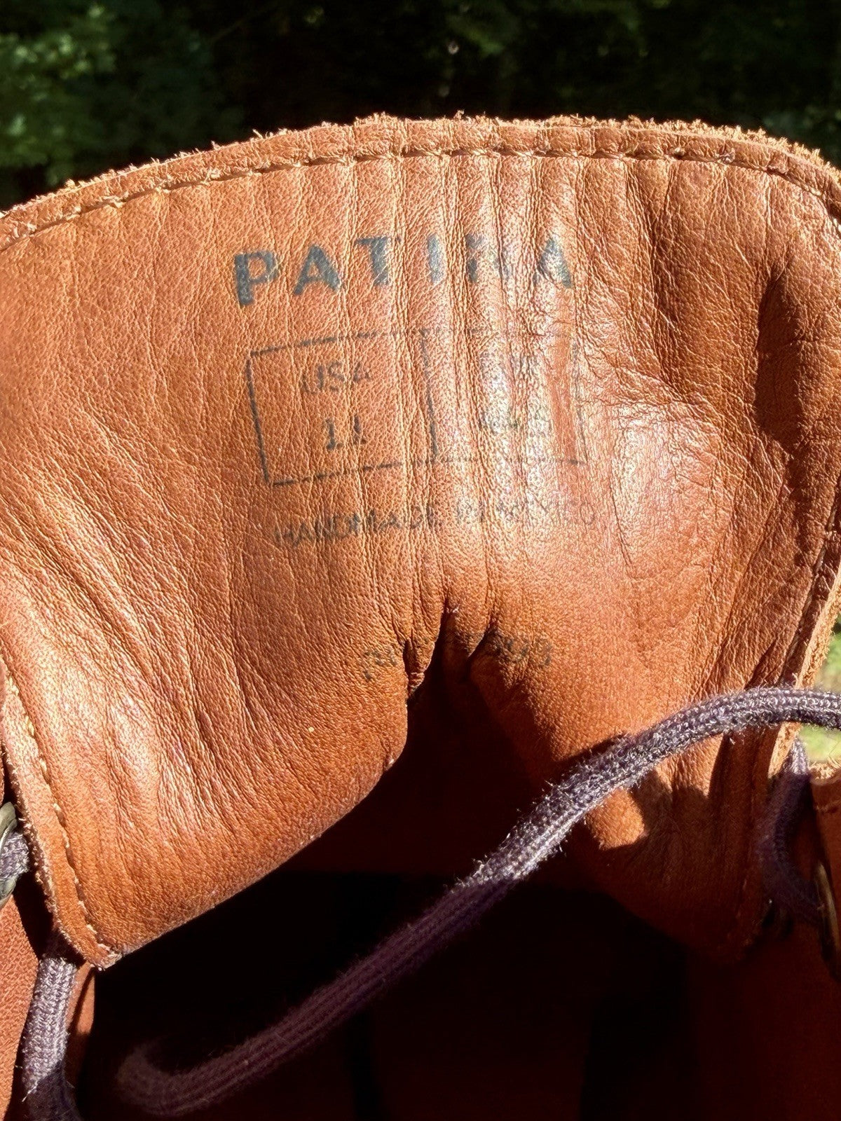 Portland Leather Patina Men's 11 M Breaker Boots Brown Leather Cap-Toe Lace-U