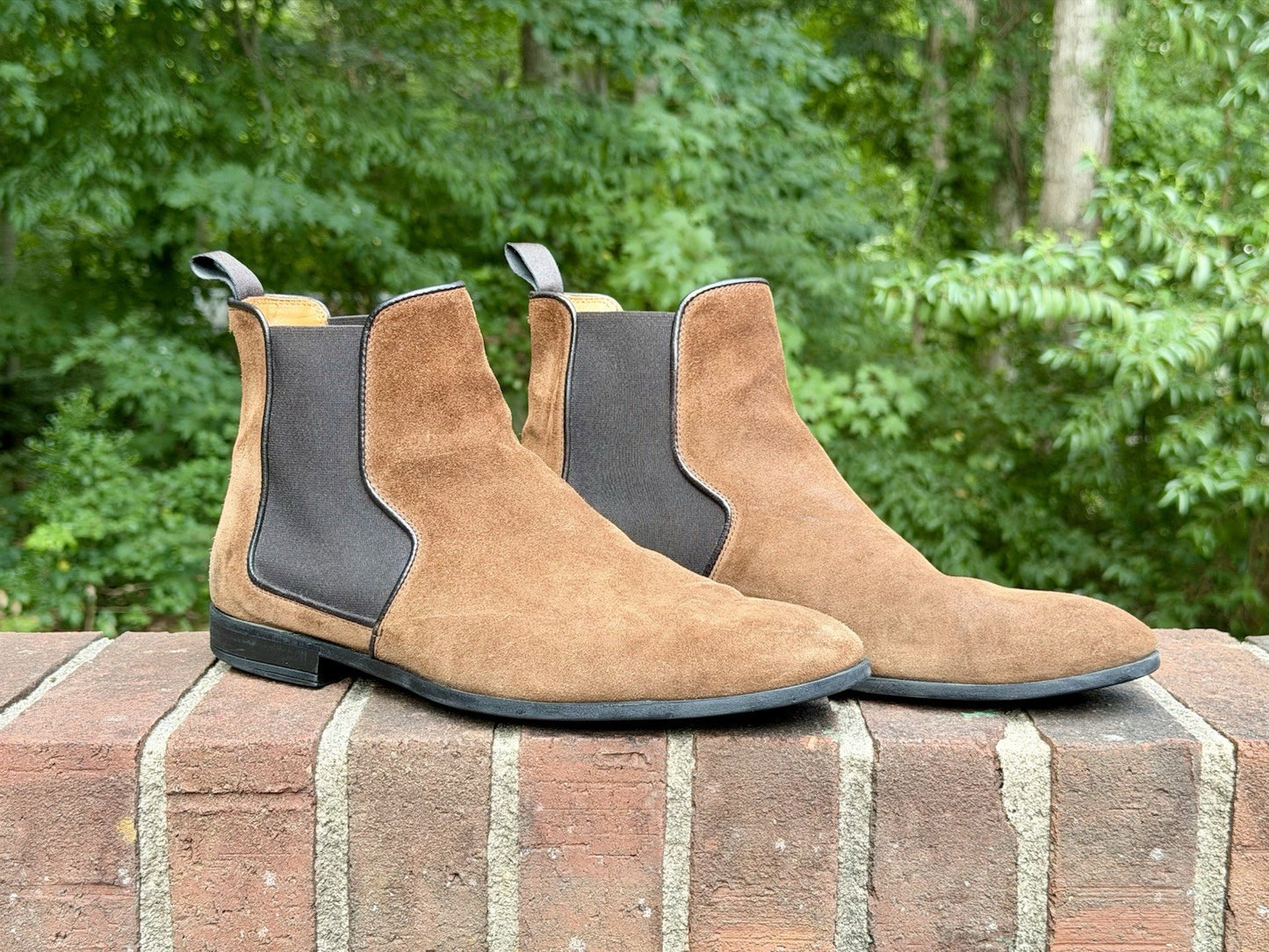 Harrys London Mark Chelsea Boots Suede Brown Mens Size 43.5 US 10.5  ($550+ New)