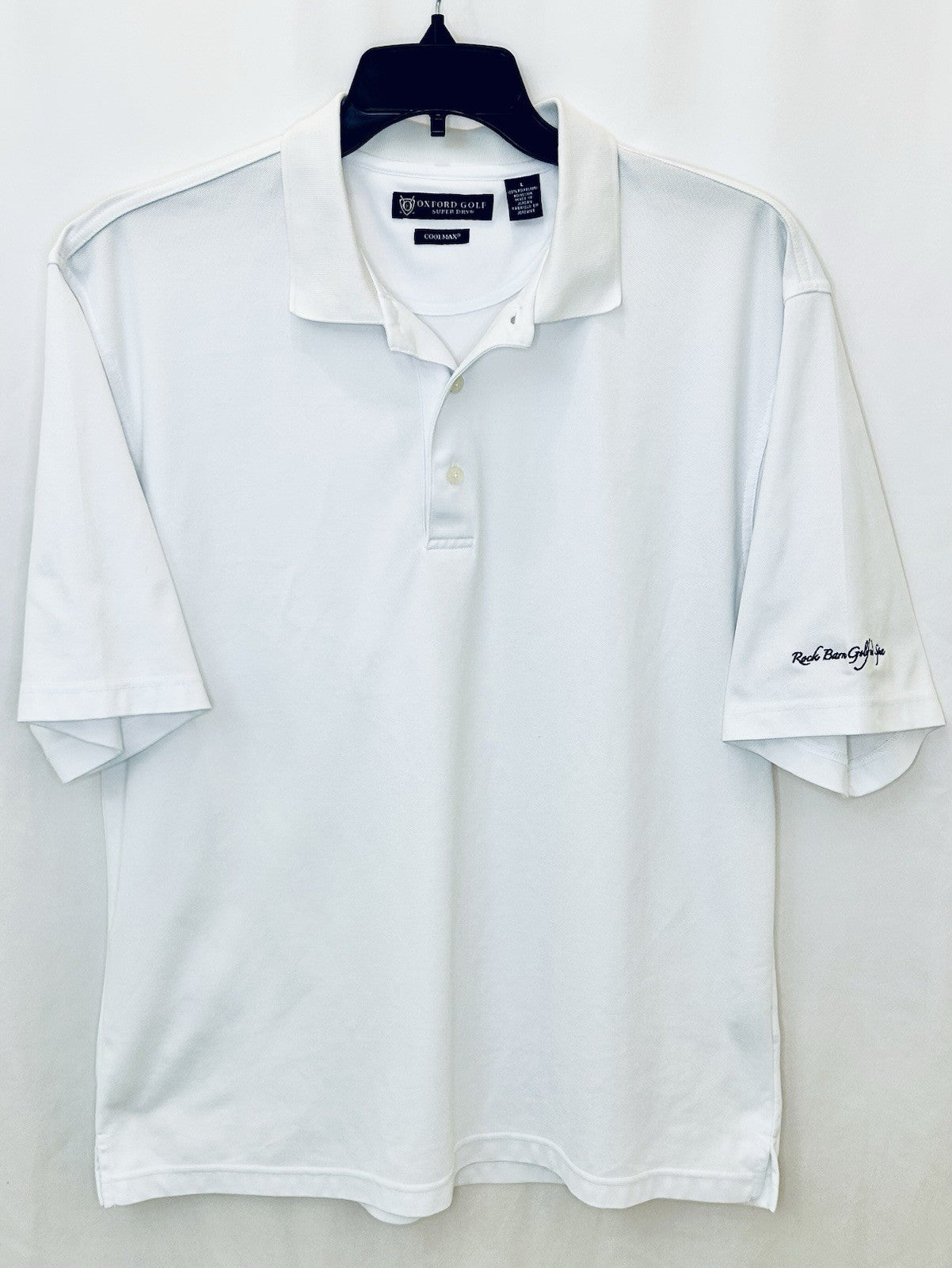 Oxford Golf Short Sleeve Piqué Knit Men’s Large Shirt Super Dry Cool Max