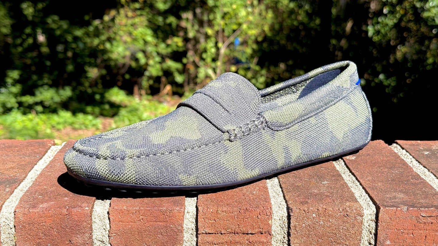 Rothy's Men’s Size 11 The Driving Loafer Forest Camo New Rare $189 Retail