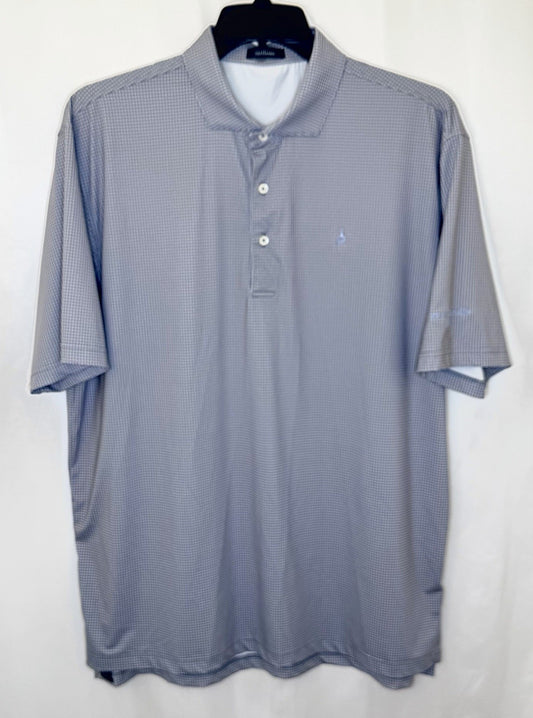 Turtleson Performance Polo Golf Shirt Men's X-Large Short Sleeve Micro Check