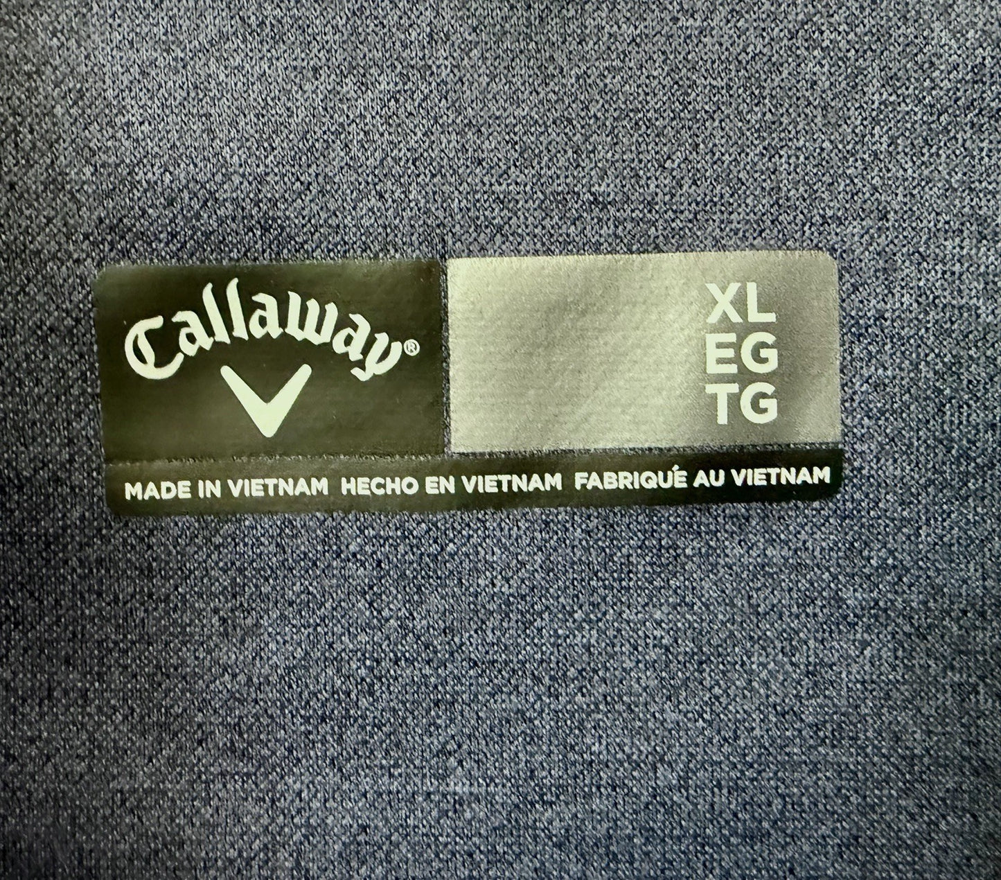 Callaway Mens Golf Jacket Front Quilted Full Zip Long Sleeve, Blue, Sz XL