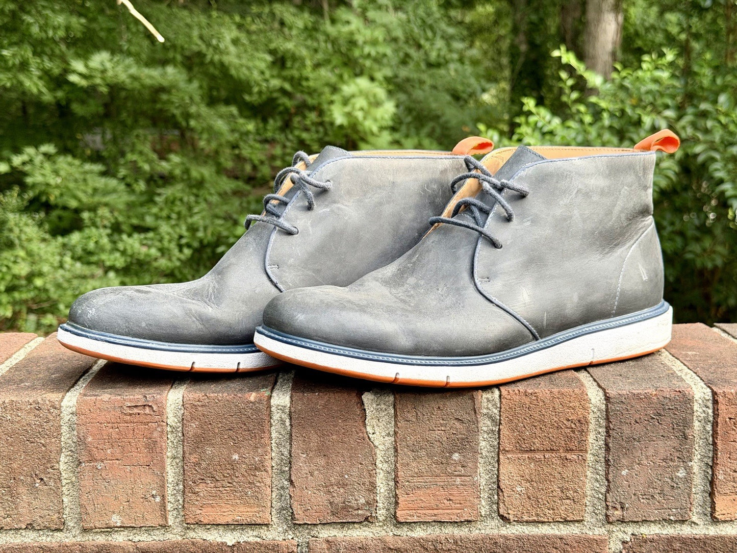 SWIMS Men’s Motion Chukka Waterproof Boots Navy Blue Orange Size 11.5 US / 44.5