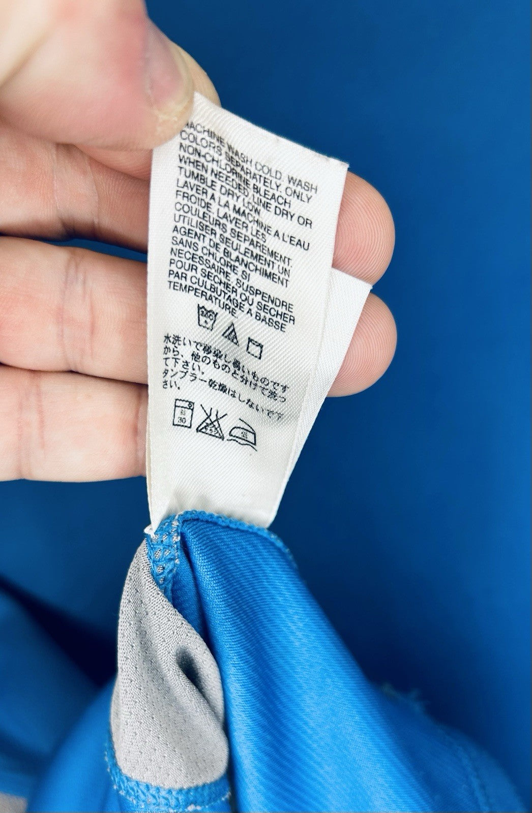 The North Face Vaporwick Blue Medium Polyester Blend T Shirt / Flight Series