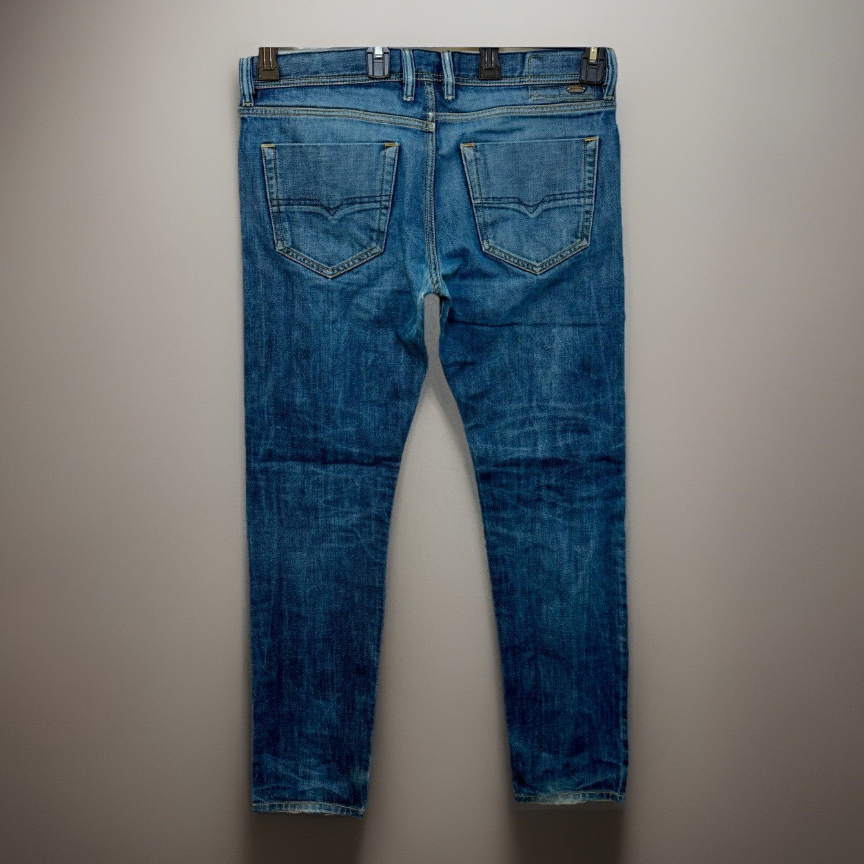 Diesel Jeans Tepphar Slim Carrot Dark Button Fly Skinny Jeans Men's 34x32