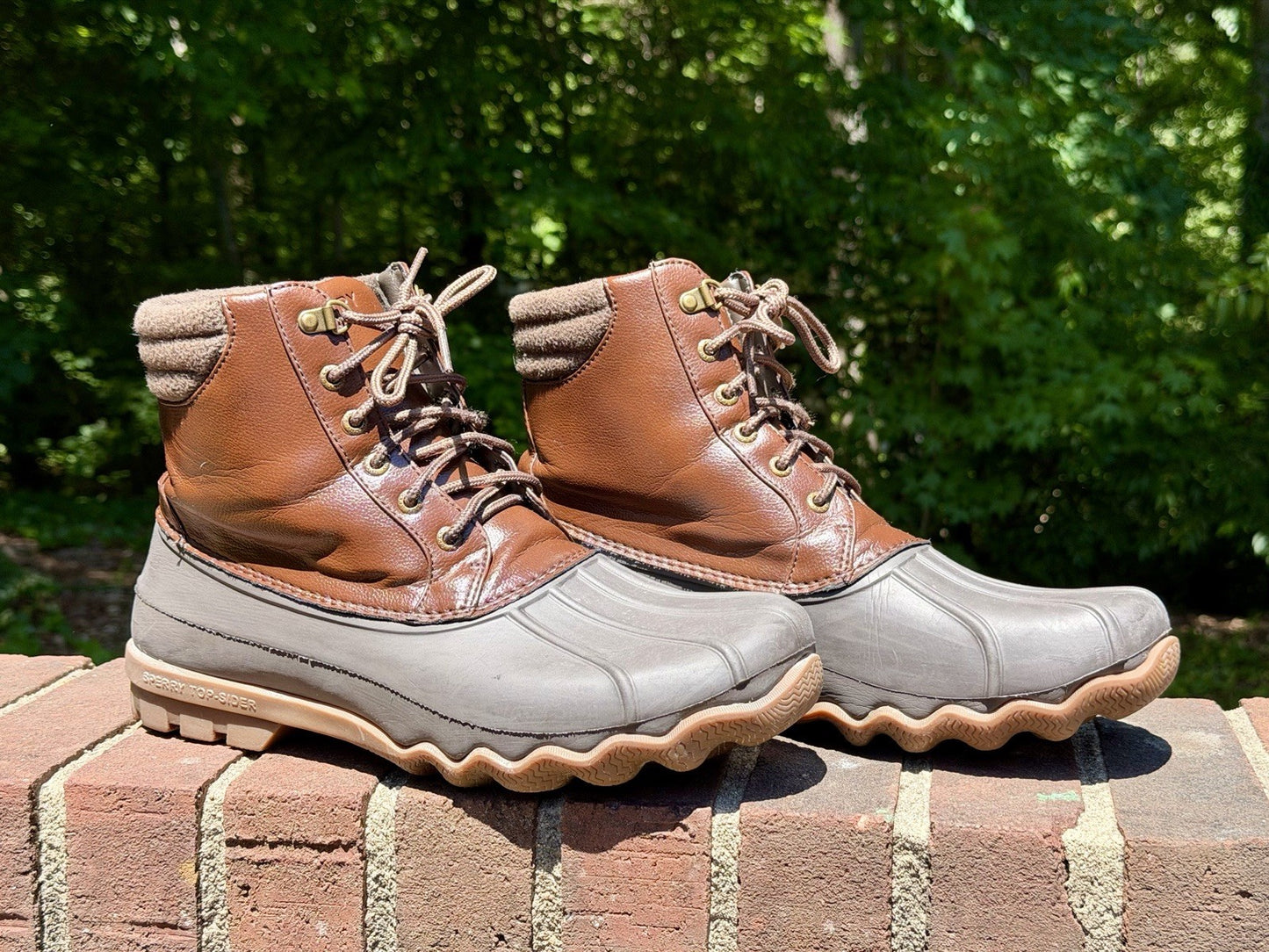 Sperry Avenue Men's Duck Boots Size 11 M Brown/Grey Waterproof Worn Twice!