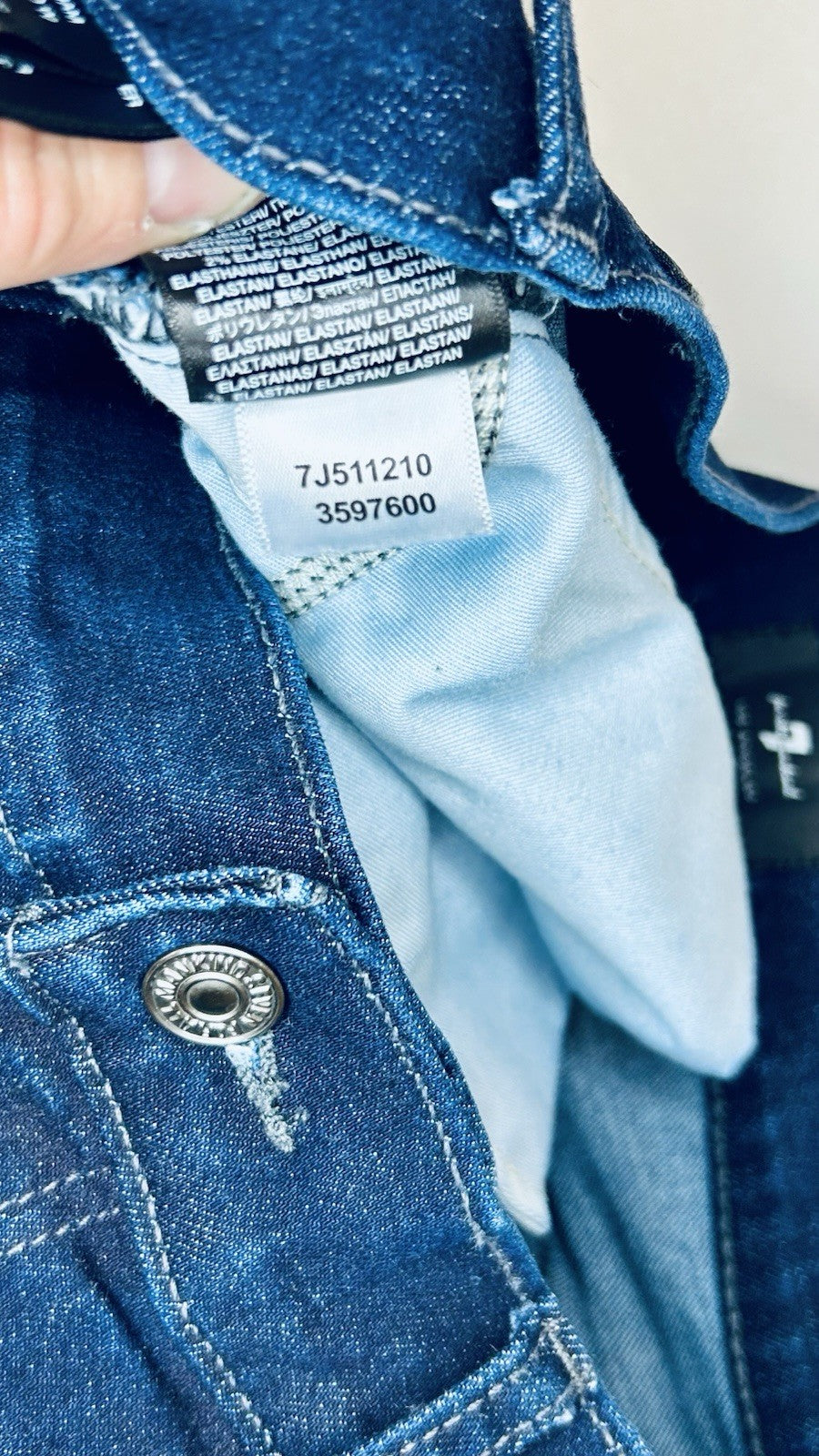 7 For All Mankind Slimmy 36’s Skinny Leg Dark Wash Men’s Size 36x32 ($198 New)