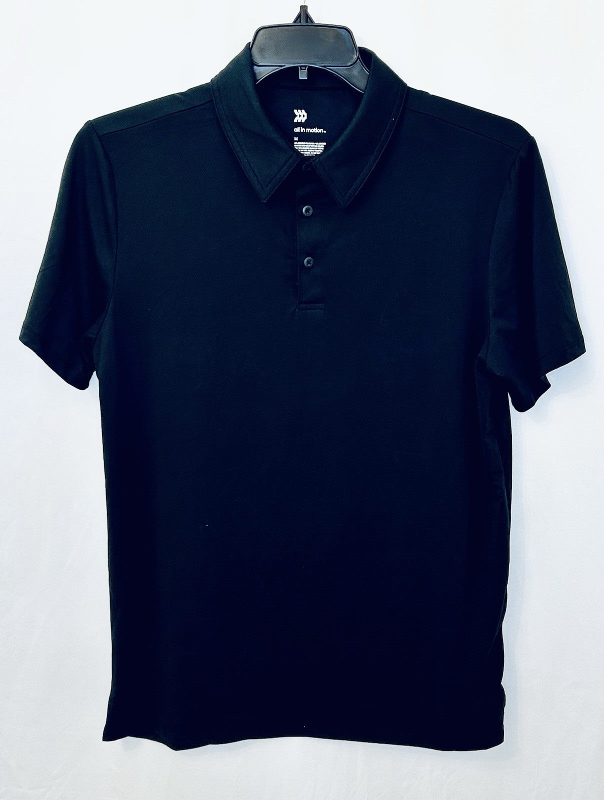 All In Motion / Women’s Performance Black Polo / Size Medium / Lightweight